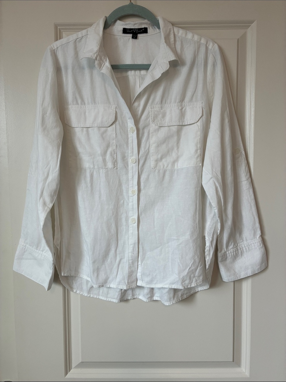 Velvet Heart White Button-Front Shirt